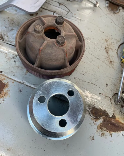 Pulley water pump (steel) 80 mm, UAZ Hunter, Bukhanka 2.7L 406-1308025-80СТ