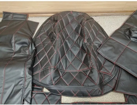 Interior trim UAZ 452 Bukhanka (8 items, artificial leather, black) - Miles Car parts & accessories