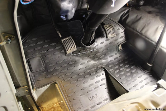 Rubber cabin mats UAZ 452 (2 pc) (NLC.54.03.210) - Miles Car parts & accessories