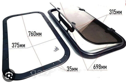 "Manual pop-up universal sunroof for any car 750mm x 360mm" (29.52inch x 14.17inch) (Bundle 2pcs) - Miles Car parts & accessories